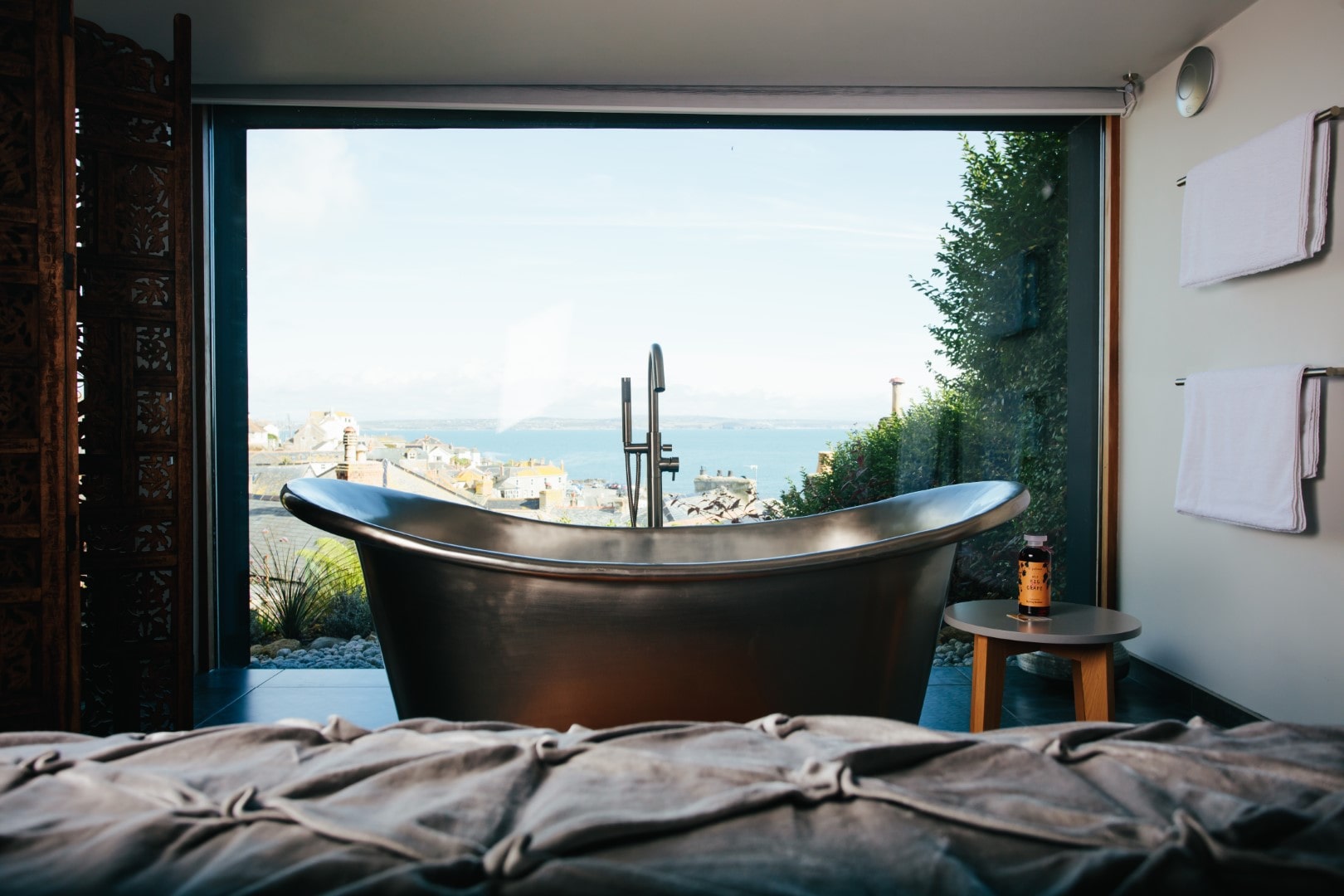 Bath at Fallen Angel Cornwall room with a view best coastal holidays UK